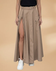 Chic Women's Maxi Skirt with High Slit 0