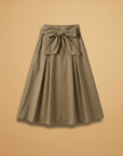 Chic Women's Midi Skirt with Bow Detail 1