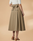 Chic Women's Midi Skirt with Bow Detail 3