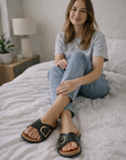 Chic Women's Mules With Wide Crossover Strap 0