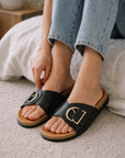 Chic Women's Mules With Wide Crossover Strap 1