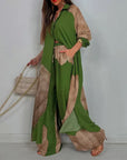 Chic Women's Outfit With Cropped Shirt & Wide Legs 2