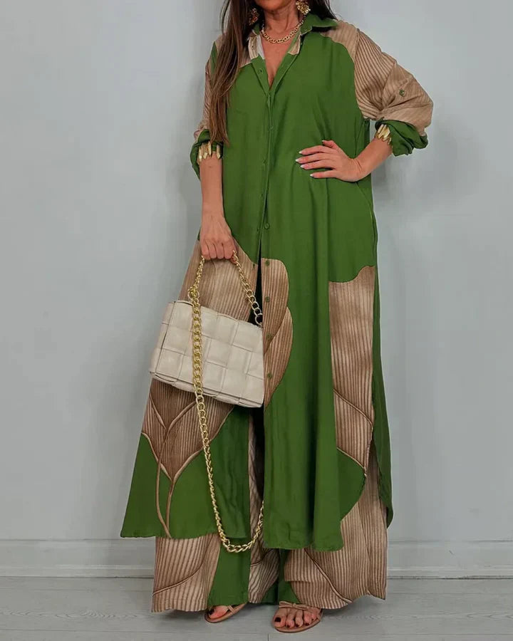 Chic Women's Outfit With Cropped Shirt &amp; Wide Legs 6