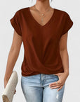 Chic Women's Top With Twist Detail V-Neck 4