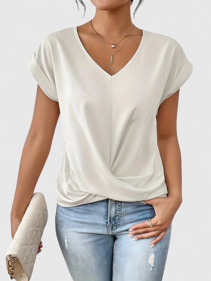 Chic Women's Top With Twist Detail V-Neck 5