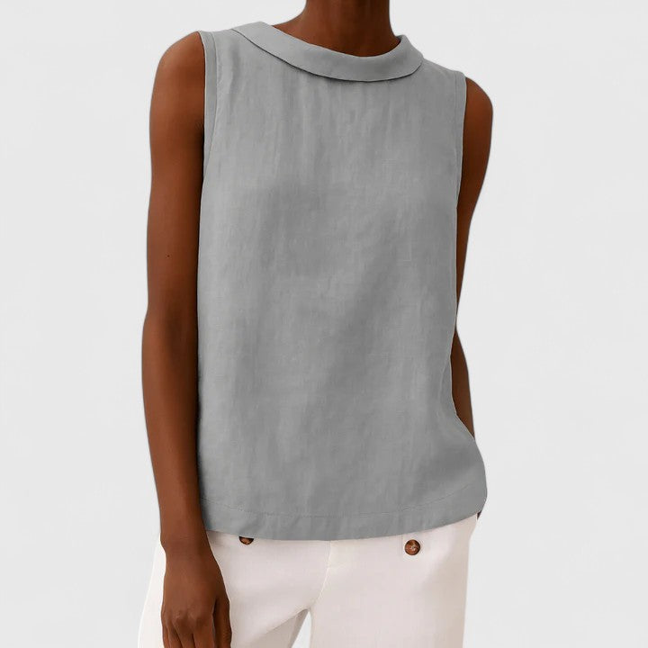 Chic Womens Top With Sculptural Neckline 0