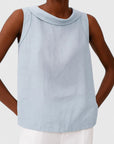 Chic Womens Top With Sculptural Neckline 1