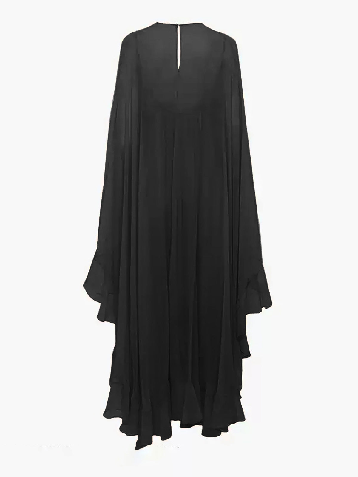 Chiffon Dress With Cloak Long Sleeve Maxi Shift Style For Casual Events 8
