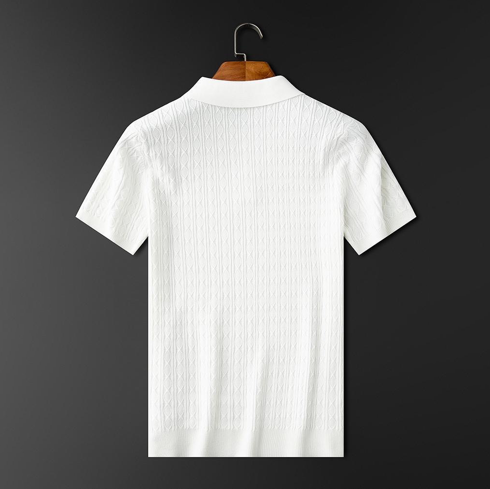 Classic Men's Polo Shirt With Textured Design 4