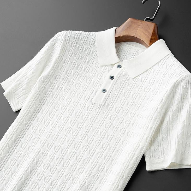 Classic Men's Polo Shirt With Textured Design 5