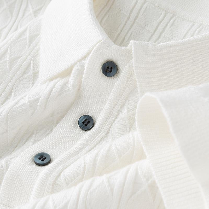 Classic Men's Polo Shirt With Textured Design 6
