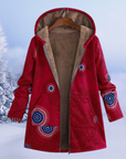 Women's hooded puffer jacket warm insulated winter coat
