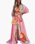 Colorful Maxi Dress Floral Print Lightweight Summer Casual Women's 1
