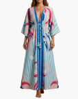 Colorful Maxi Dress Floral Print Lightweight Summer Casual Women's 8