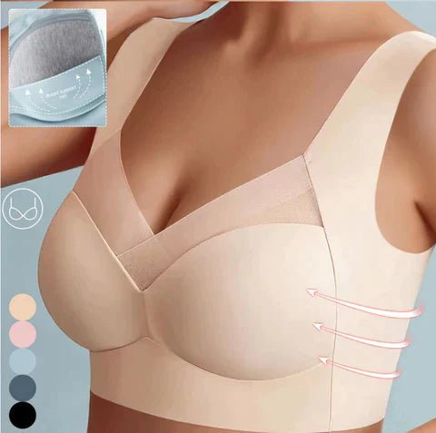 Comfort Bra Wireless Design Natural Cup Breathable Stretchy Material Women 1