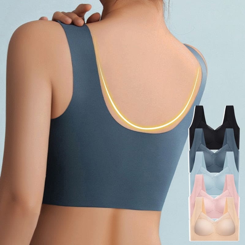 Comfort Bra Wireless Design Natural Cup Breathable Stretchy Material Women 2