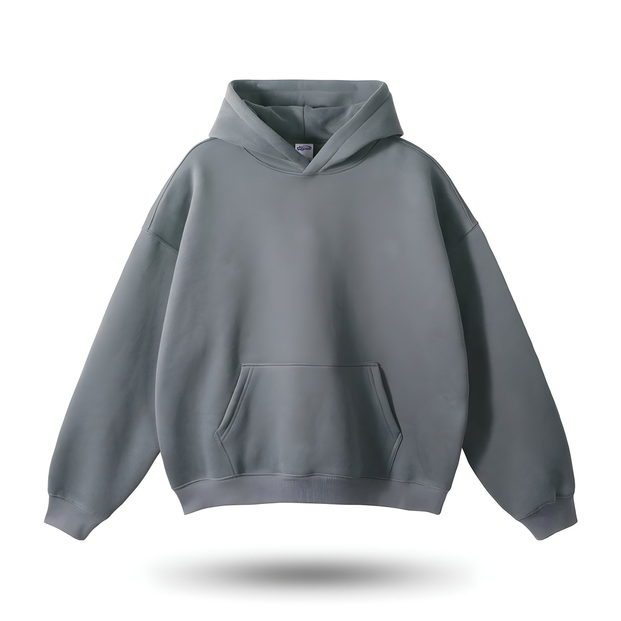 Steel grey weighted hoodie with cosy comfort fit
