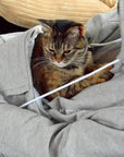 Red cat pouch hoodie with kangaroo pocket