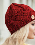 Knitted beanie for winter