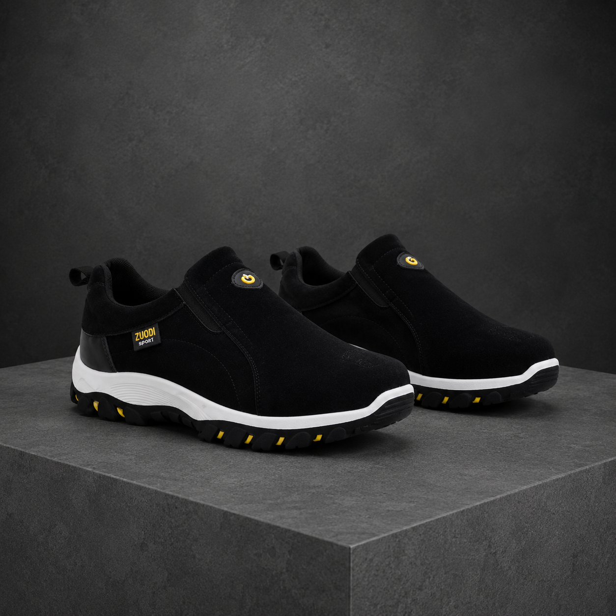 Men's camel slip-on outdoor sneakers