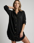 Women’s white women's long sleeve shirt dress