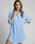 Women’s white women's long sleeve shirt dress