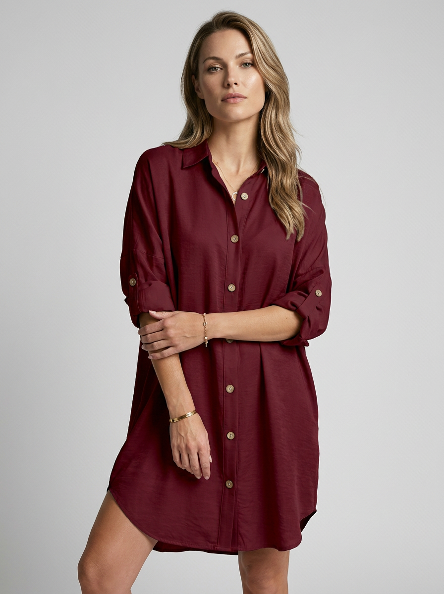 Women’s women's long sleeve shirt dress