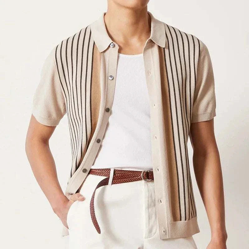 Men’s men's knitted polo top