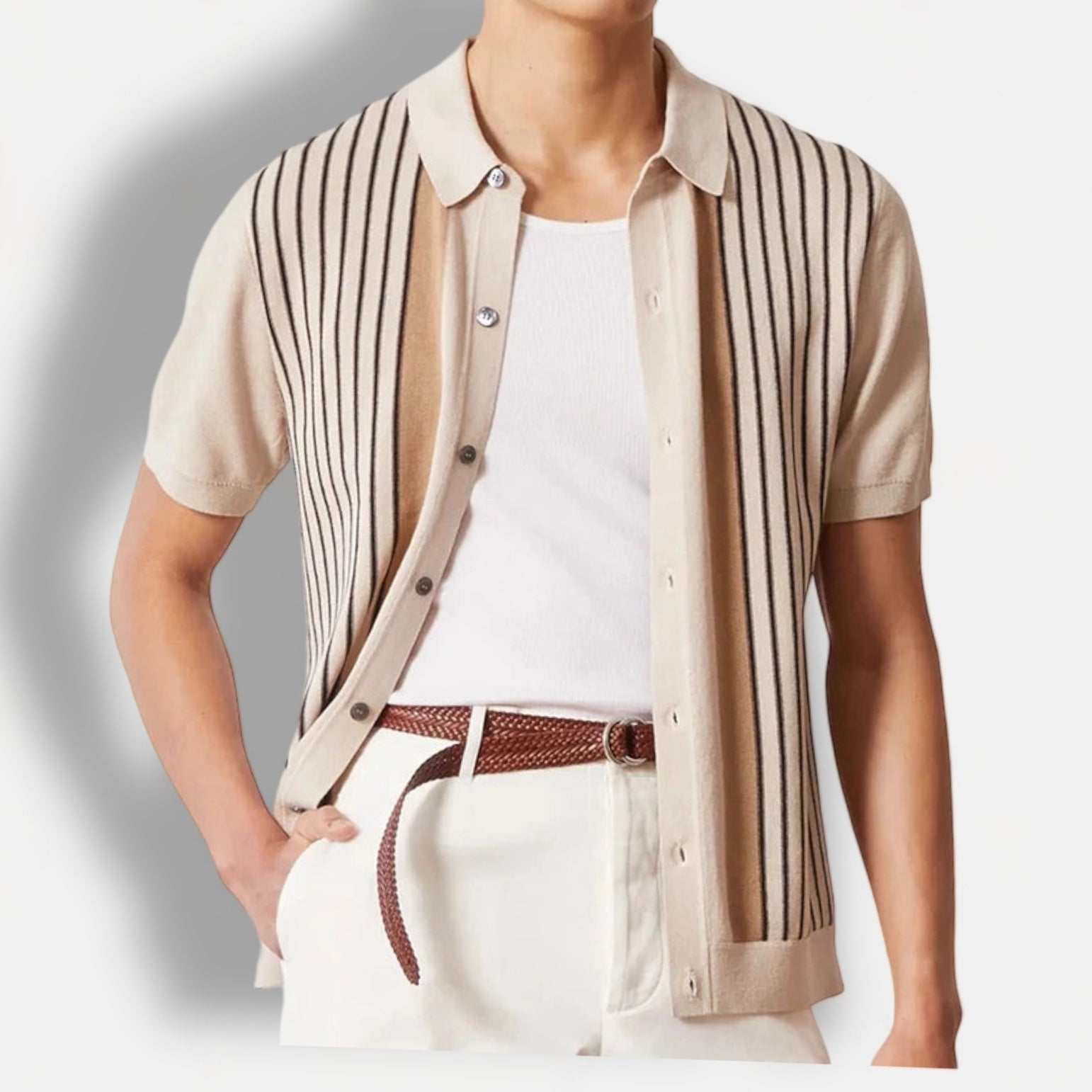 Men’s men's knitted polo top