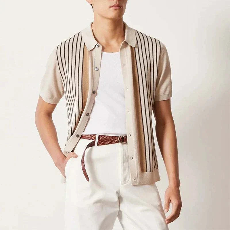 Men’s men's knitted polo top