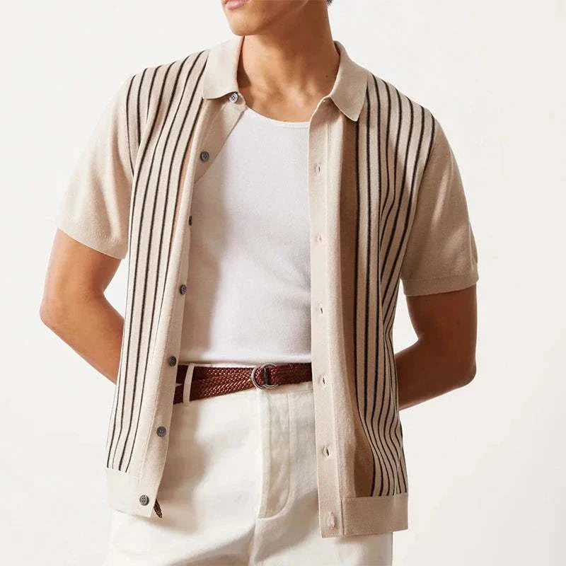 Men’s men's knitted polo top