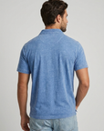 Men’s blue men's casual polo shirt vintage wash