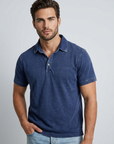Men’s men's casual polo shirt vintage wash