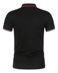 Men’s black men's polo shirt contrast trim