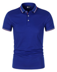Men’s black men's polo shirt contrast trim