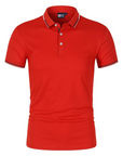 Men’s black men's polo shirt contrast trim