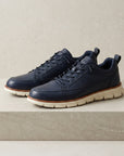 Men's midnight navy leather casual sneakers