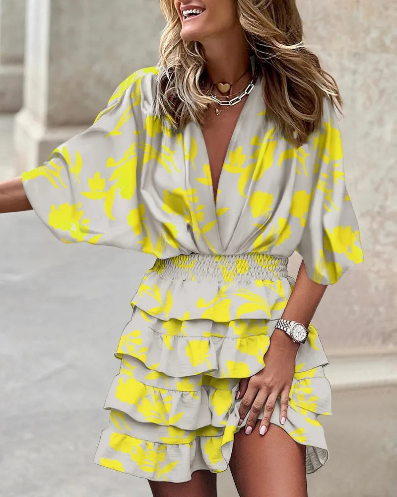 Dresses For Women Boho Ruffle Mini Sundress 0