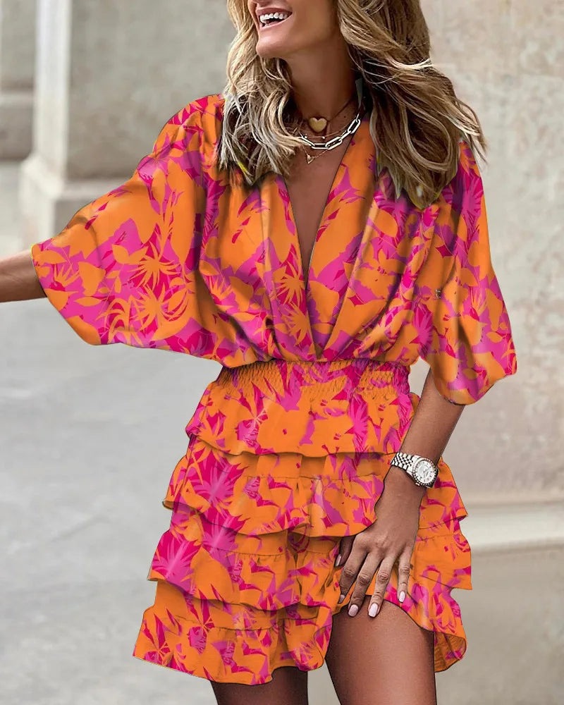 Dresses For Women Boho Ruffle Mini Sundress 3