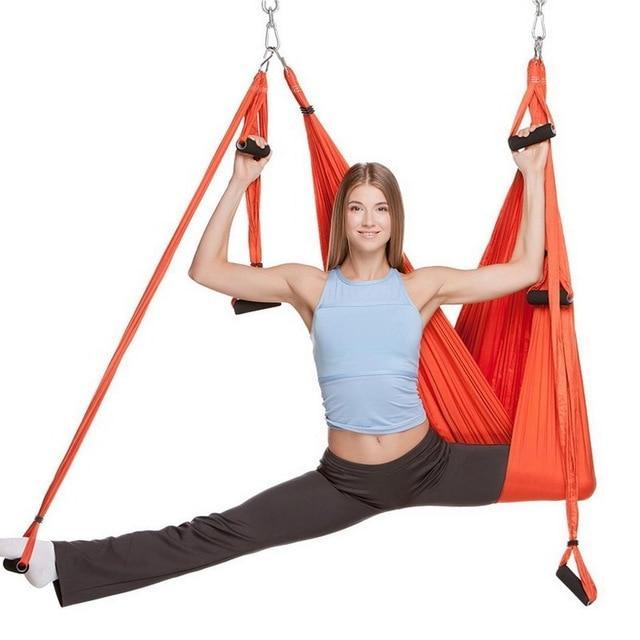 Durable Aerial Hammock for Fitness Enthusiasts Lightweight Versatile Yoga Use 0