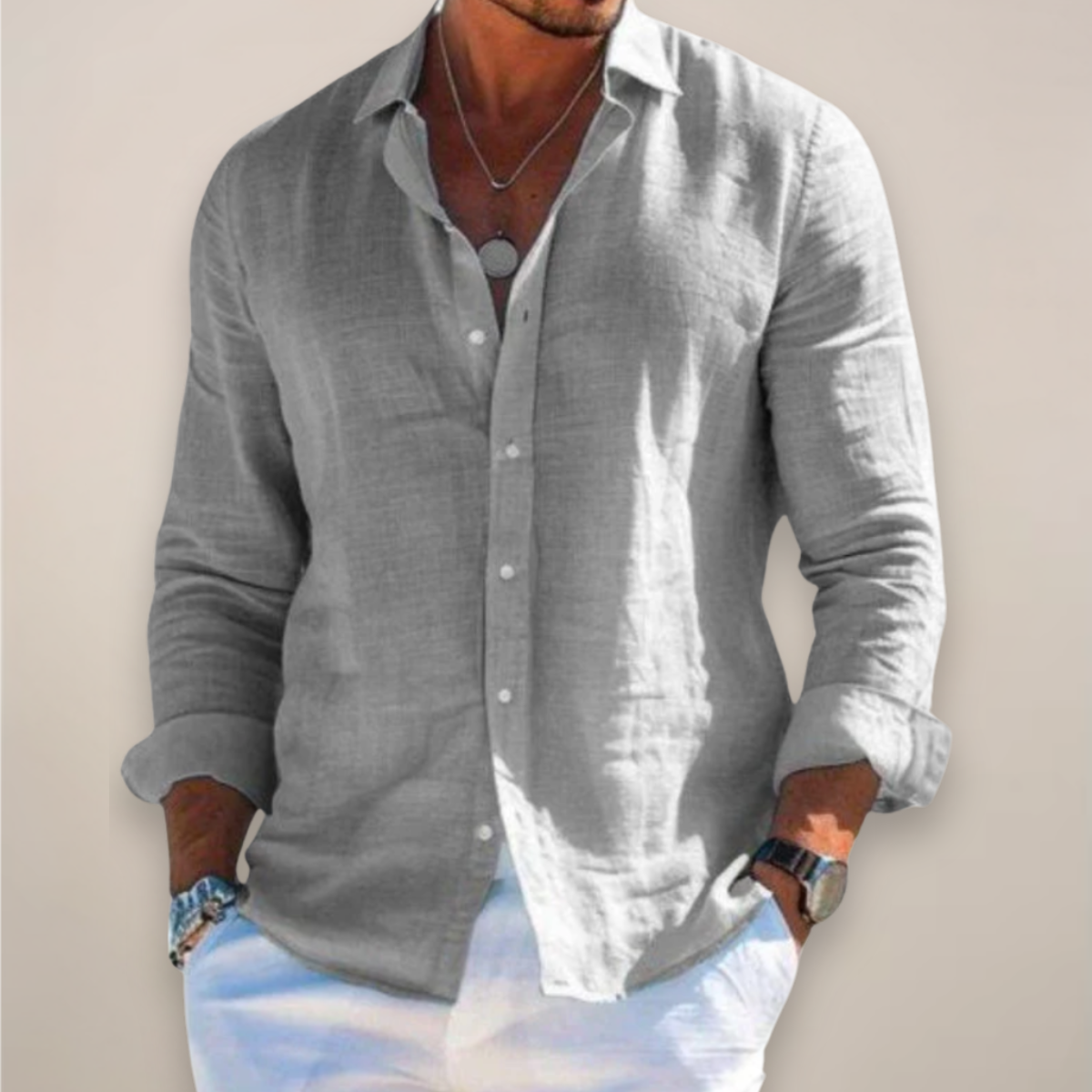 Effortless Men's Shirt Long Sleeve Classic Fit 0
