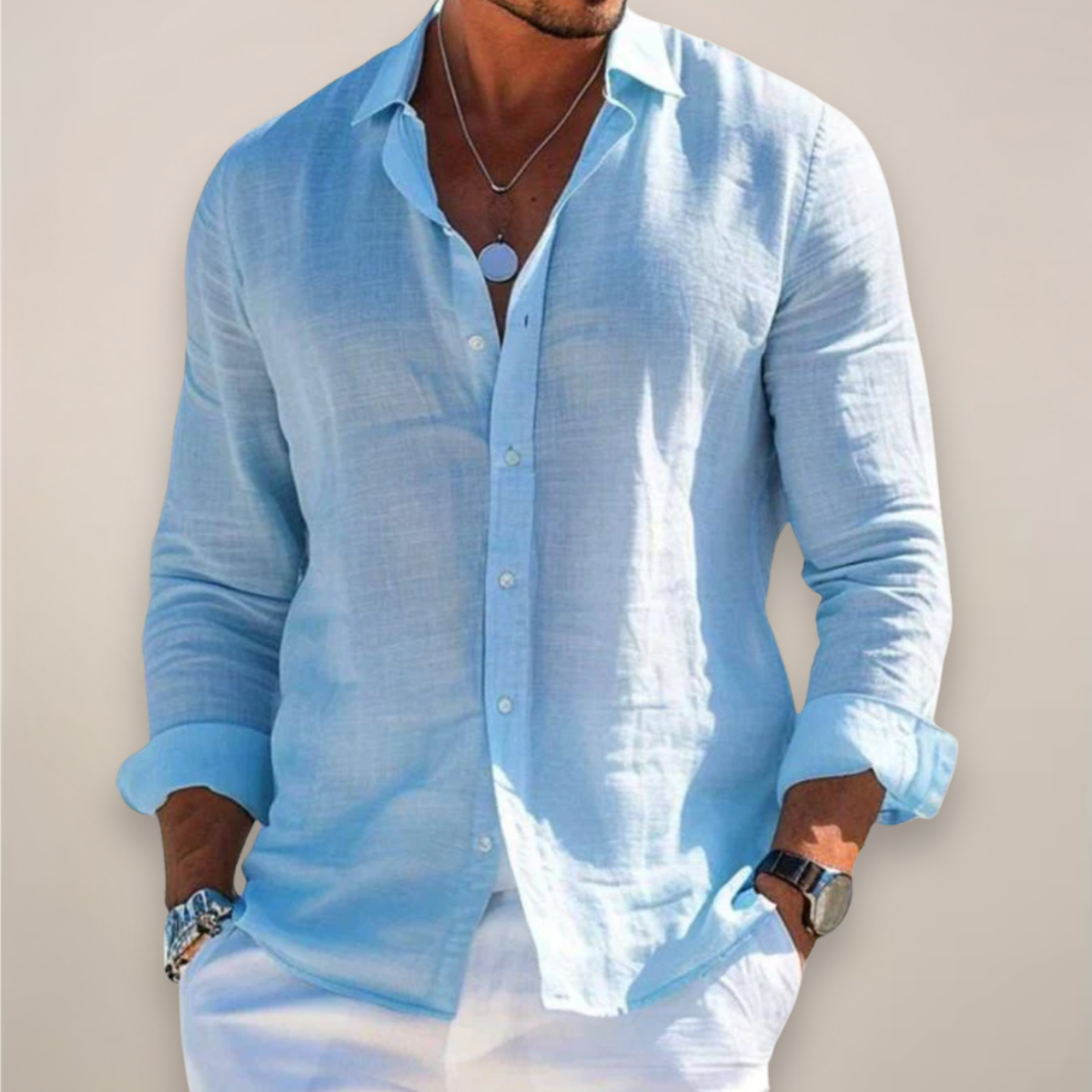Effortless Men's Shirt Long Sleeve Classic Fit 2