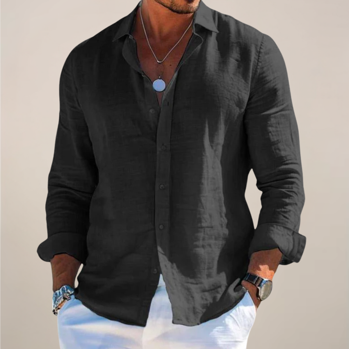 Effortless Men's Shirt Long Sleeve Classic Fit 3