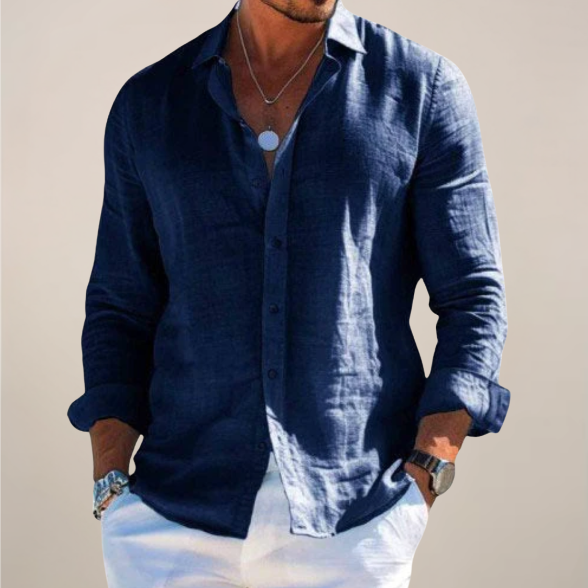 Effortless Men's Shirt Long Sleeve Classic Fit 4