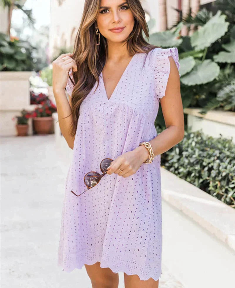Effortless Sundress With Ruffled Sleeves And Pockets 4