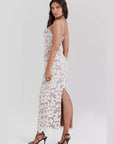 Women’s women's white lace maxi dress