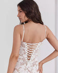 Women’s women's white lace maxi dress