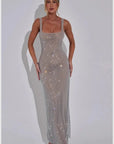 Elegant Crystal Embellished Evening Gown 0
