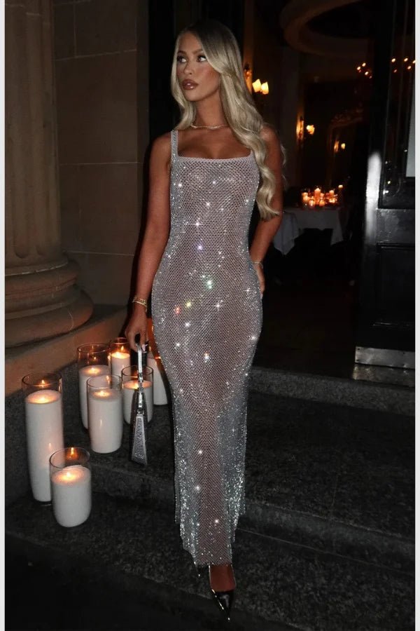 Elegant Crystal Embellished Evening Gown 5