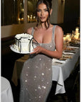 Elegant Crystal Embellished Evening Gown 7